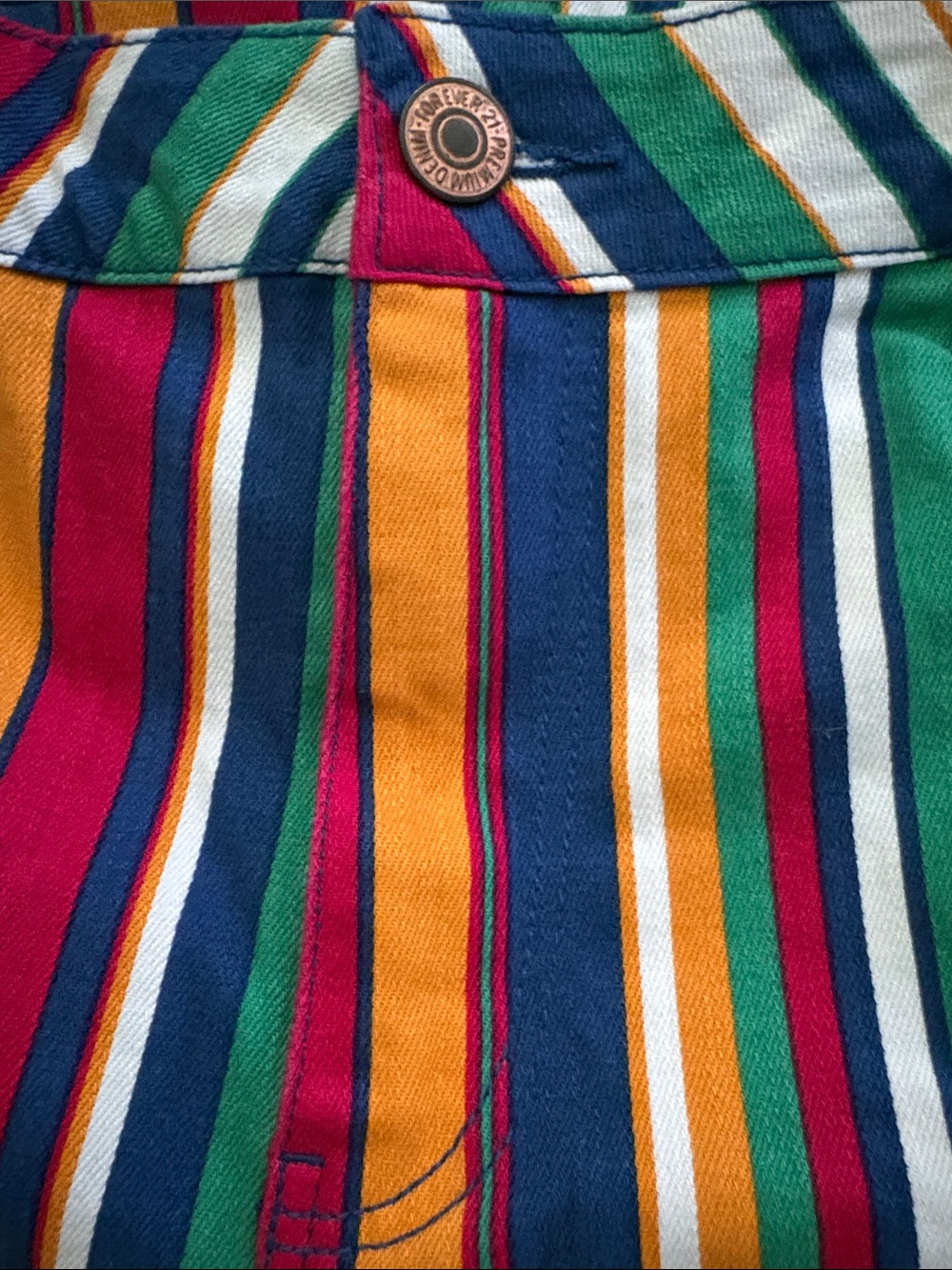 Pinup Playful Multicolor Stripe Shorts - Picture 2 of 5